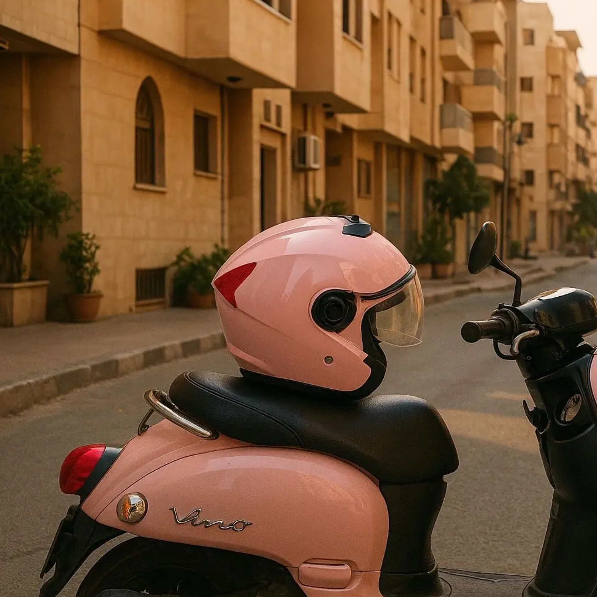 کلاه کاسکت اسکوتر صورتی